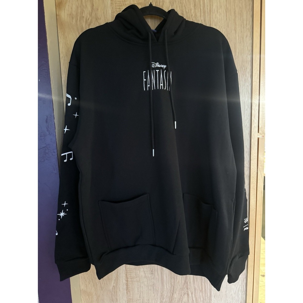 CAKEWORTHY DISNEY FANTASIA SORCERER MICKEY MOUSE GLOW HOODIE SWEATSHIRT L NWT - Picture 2 of 2